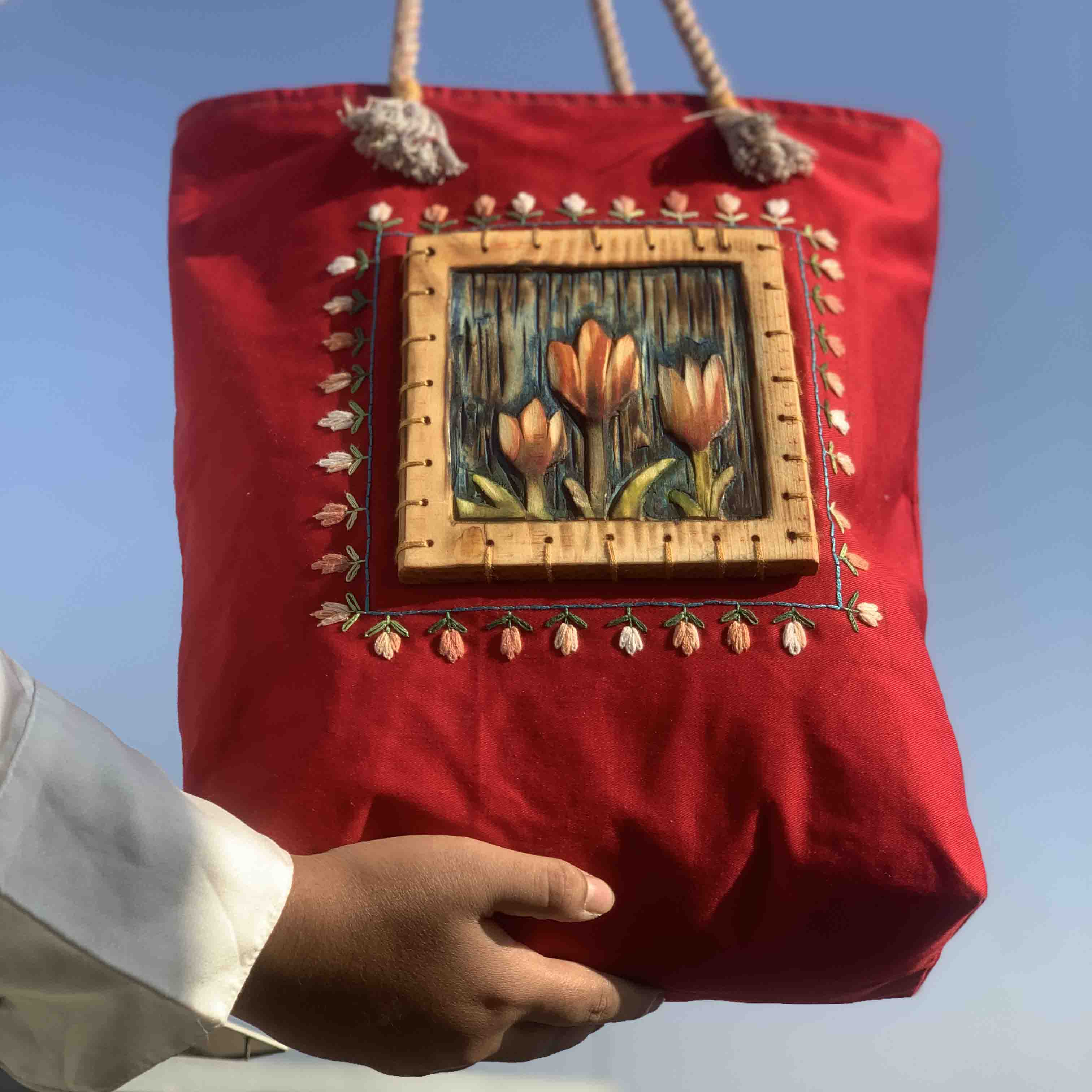 Premium Wooden designed Tote Bag - Limited Edition
