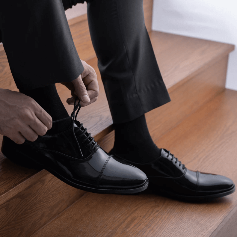 Oxford Black Patent Leather Shoes For ​Premium Formal Look
