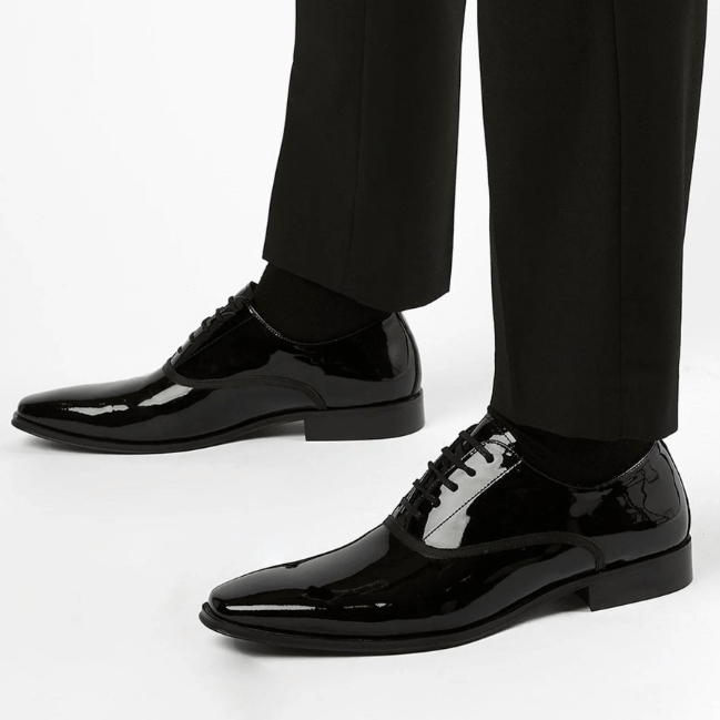Patent Leather Timeless Derby Shoes For Men's