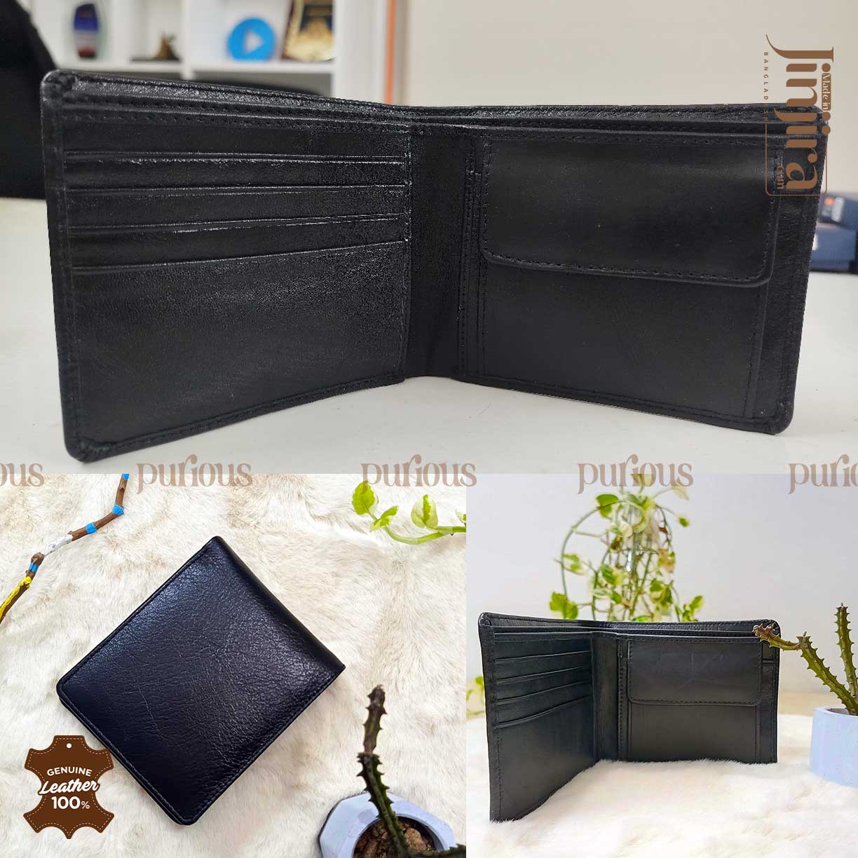 FinoFold Purious Leather Wallet with Coin Pocket For Man PBL103