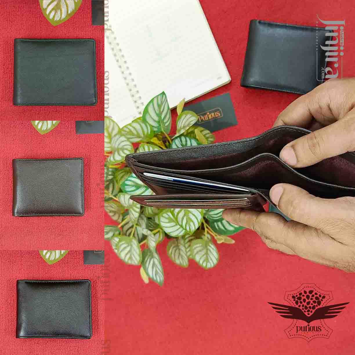 Soft Bifold PocketAce Purious genuine leather wallet PBL104