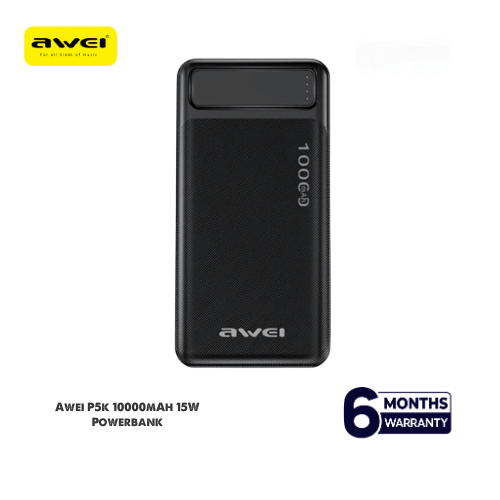 Awei P5k  10000mah 18w Mini Portable Polymer Fast Charging Powerbank