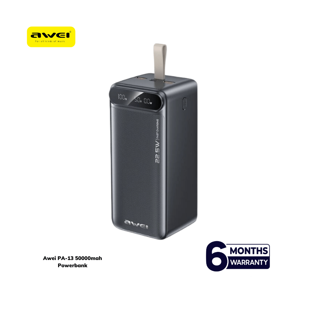 Awei Pa-13 22.5w 50000maH Fast Charging LED Digital Display Power Bank